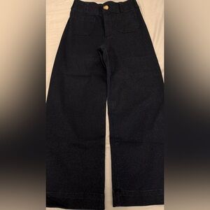 Anthropologie Maeve Colette Dark Blue Shimmery Denim Jeans
